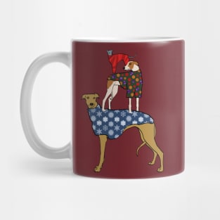 Christmas sighthound tree Mug